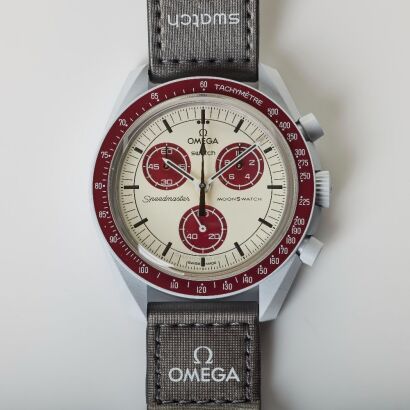 Swatch x OMEGA, Moonswatch Bioceramic "Mission to Pluto" Wristwatch, circa 2022