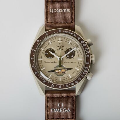 Swatch x OMEGA, Moonswatch Bioceramic "Mission to Saturn" Wristwatch, circa 2022