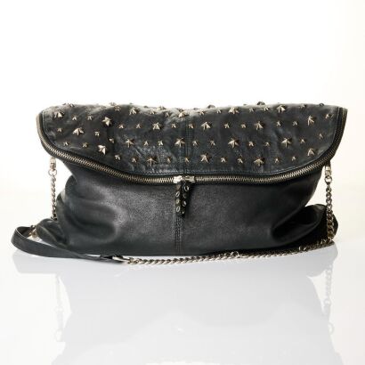 Sandro, Star Studded Black Leather Bag