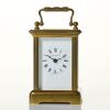 Brass, Matthew Norman for Tiffany & Co, Key-Wound Carriage Clock with Box, circa 1990-2000's
