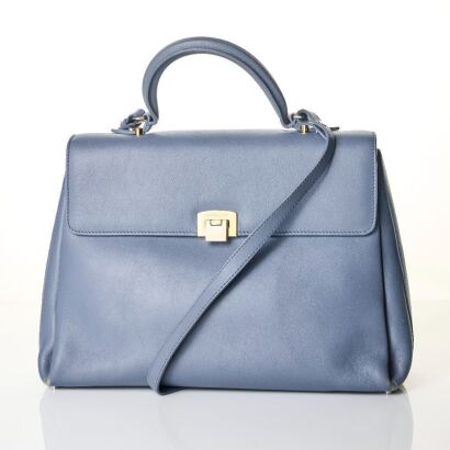 Balenciaga, Blue Leather Le Dix Cartable Satchel Bag