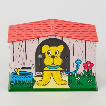 A Vintage Tin Dog Money Box
