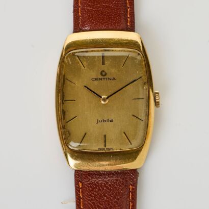 18ct Yellow Gold, Certina Jubile Hand-wound Wristwatch, circa 1970's