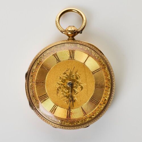 18ct Yellow Gold, W.Clarke & Sons, English Make, Key-Wound Open-faced Pocket Watch, circa 1876