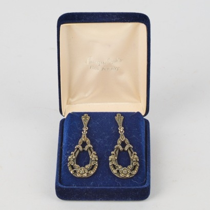 A Pair of Vintage Marcasite Drop Earrings