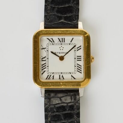 Stainless Steel / Gold-tone, Eterna Ladies Quartz Wristwatch, circa 1980's-1990's
