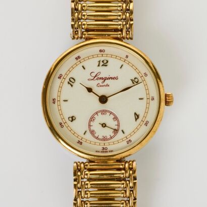 Stainless Steel / Gold-tone, Longines Style 150th Anniversary Model Quartz Wristwatch, circa 1987