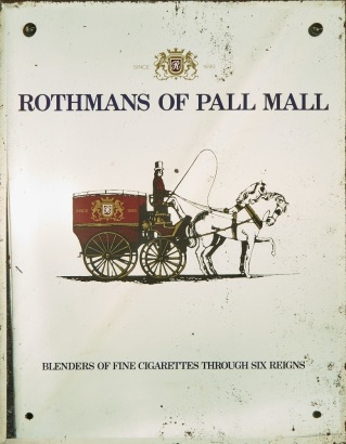 A Vintage Rothmans of Pall Mall Advertising Mirror