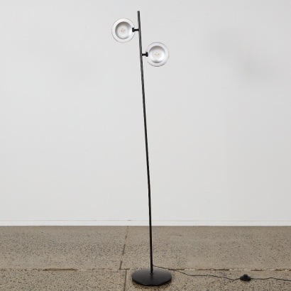 A Designer Rose Gold Mirrored Floor Lamp by STYLUX