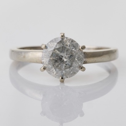 14ct White Gold, 1.82ct Diamond Solitaire Ring