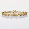 10ct Yellow Gold, 18cm, 0.30ct Diamond Gate Bracelet
