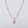18ct Yellow Gold, 0.44ct Diamond Pendant on 43cm Chain