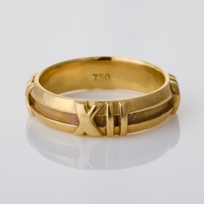 Tiffany & Co, 18ct Yellow Gold, Atlas Ring