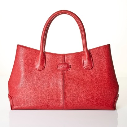 Tod's, Red Leather Tote Bag