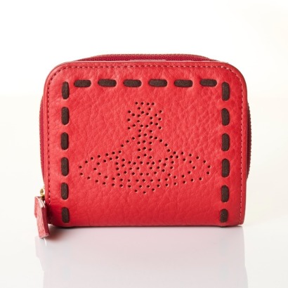 Vivienne Westwood, Red Leather Bifold Wallet with Box