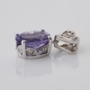 18ct White Gold, 1.00ct Oval Tanzanite / 0.09ct Diamond Pendant - 2