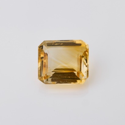Loose, 12.90ct Oblong Cut Citrine