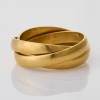 18ct Yellow Gold, Interlocking Bands, Size J