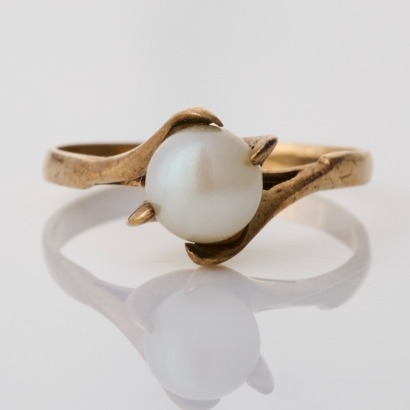 9ct Rose Gold, Vintage 5.6mm Pearl Ring