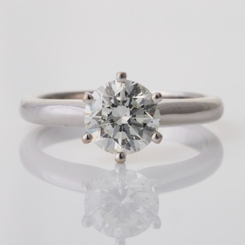Michael Hill, 18ct White Gold, 1.00ct Diamond Solitaire Ring with Box