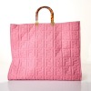 Fendi, Embossed Terry Cloth Sunshine Cloth Pink Tote Bag