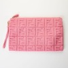 Fendi, Embossed Terry Cloth Pink Pouch - 2