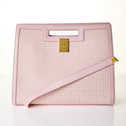 Balmain, Pink 1945 Monogram Jacquard Tote Bag