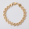 9ct Yellow Gold, Modern, 19.5cm Fancy Link, Hollow Bracelet