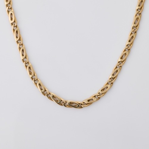 9ct Yellow Gold, 50cm Fancy Flat Link Chain