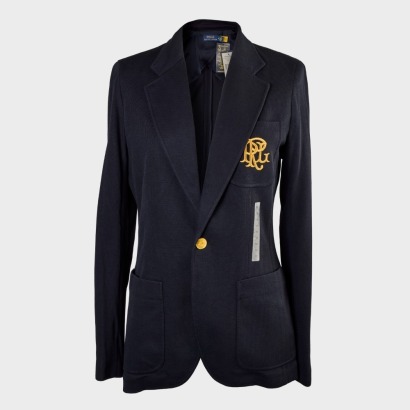 Polo Ralph Lauren, Navy Cotton / Viscose Blazer, Size 10 - As new