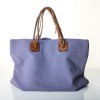 Bottega Veneta, Blue Canvas Tote Bag