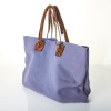Bottega Veneta, Blue Canvas Tote Bag - 2
