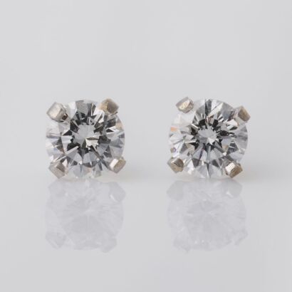 14ct White Gold, 0.37ct Diamond Stud Earrings