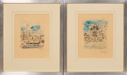 A Pair of Orfeo Tamburi Lithographs