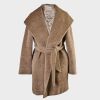 Max Mara, Beige Coloured, Alpaca / Wool Hooded Short-length Coat, Size 8 UK / Size 6 US