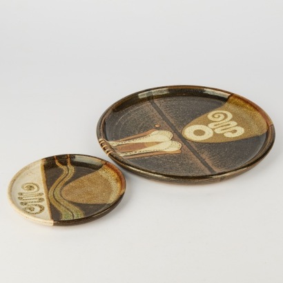 A Pair of Brian Gartside Pottery Plates