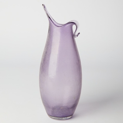 A Hand-blown Purple Glass Vase
