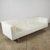 A White Leather Met Sofa Designed by Piero Lissoni for Cassina