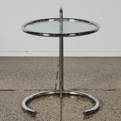 An Eileen Gray Adjustable Table E 1027' Side Table made by ClassiCon and authorised by Aram Design