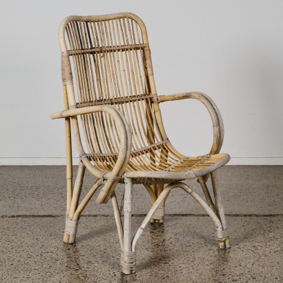 A Mid-century Bamboo Armchair