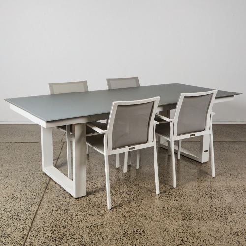 A Jati Kebon Extendable Outdoor Dining Suite