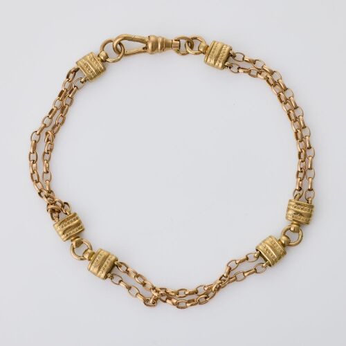 9ct Yellow Gold, Vintage, 20.5cm Oval Belcher Link Bracelet