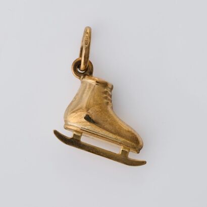 9ct Yellow Gold, Ice Skate Boot Charm