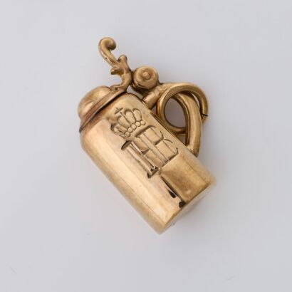 9ct Yellow Gold, Lidded Tankard Charm