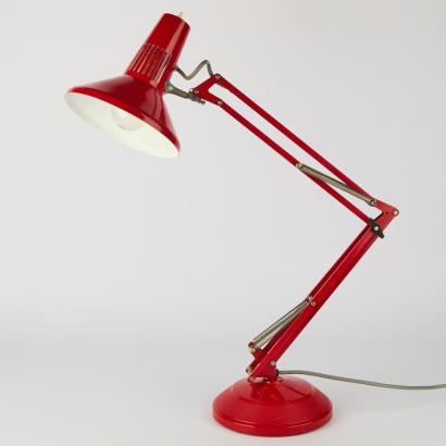 A Red Vintage Superlux Anglepoise Lamp