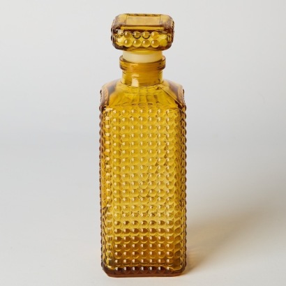 A Vintage Amber Glass Decanter