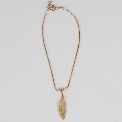 A 925 Silver Bracelet & Feather Pendant