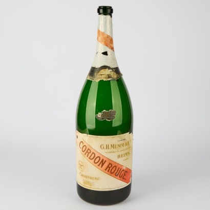 A Large 1970's French Champagne Display Bottle G.H. Mumm & Co Reims 'Cordon Rouge'