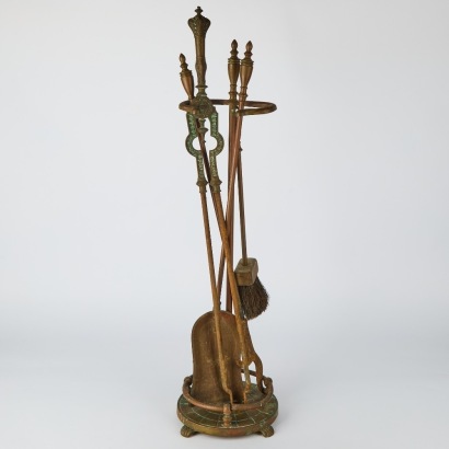 A Vintage Fireside Utensil Stand