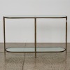An Oval Iron and Glass Console Table - 2
